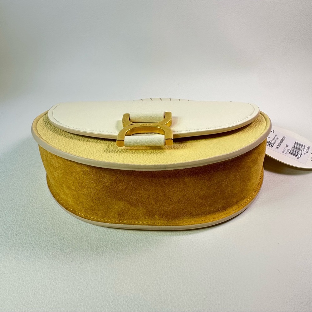 NEW CHLOE MARCIE CHAIN FLAP CALF LEATHER & SUEDE MISTY IVORY AUTHENTIC NWT! - Picture 13 of 13